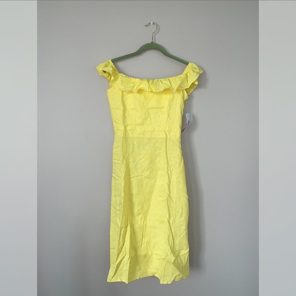 yellow midi sundress